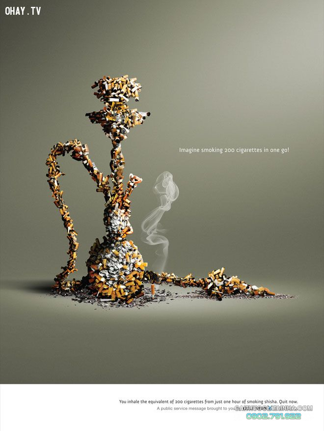 30 poster cực sáng tạo về tác hại của thuốc lá